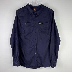 Carhartt Force FR Fire Resistant  CAT 2 Womens Shirt Blue Long Sleeve XL New